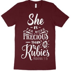 Women’s shirt precious as rubies
